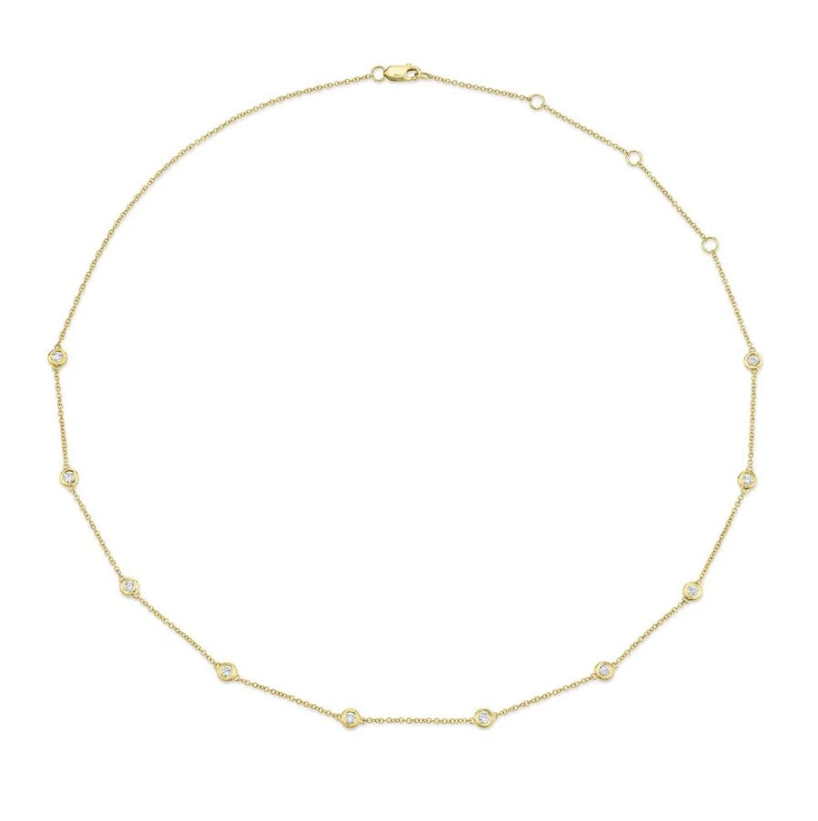 14K Yellow Gold Diamonds By The Yard Necklace