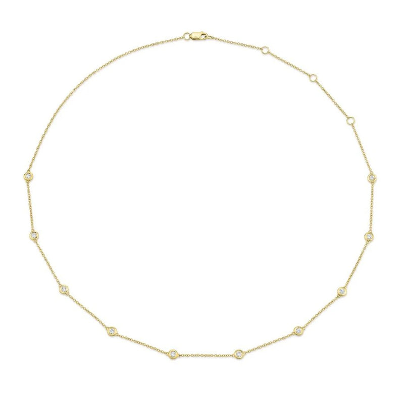 14K Yellow Gold Diamonds By The Yard Necklace