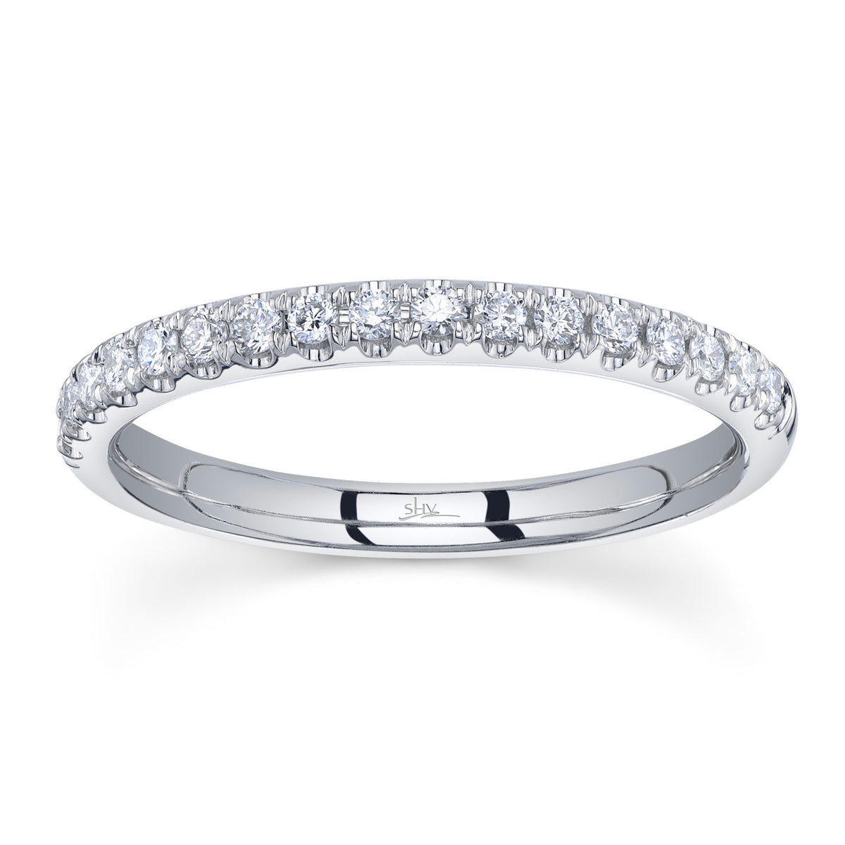 14K White Gold Half Anniversary Wedding Band