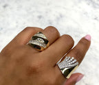 14K Yellow Gold Diamond Fashion Ring