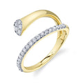 14K Gold Bypass Diamond Ring