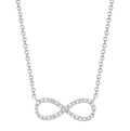 14K White Gold Infinity Diamond Necklace