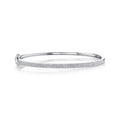 14K White Gold Pavé Diamond Bangle Bracelet
