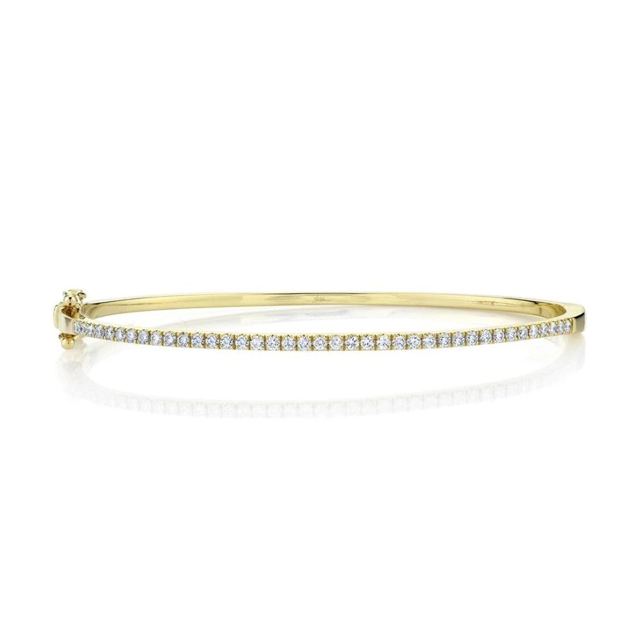 14K Gold Diamond Bangle Bracelet