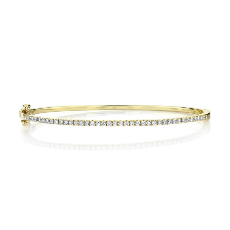 14K Gold Diamond Bangle Bracelet