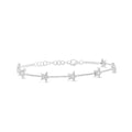 Lady's White 14 Karat Star Bracelet With 0.84Tw Round Diamonds
