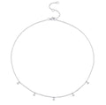 14K White Gold Diamond Dangle Necklace