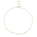 14K Gold Diamond Dangle Necklace