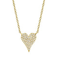 14K Gold Diamond Heart Necklace