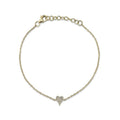 14K Gold Diamond Heart Bracelet