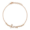Lady's Rosé 14 Karat "Love" Bracelet