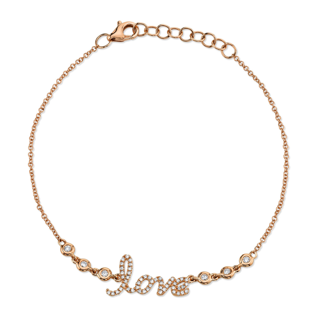 Lady's Rosé 14 Karat "Love" Bracelet
