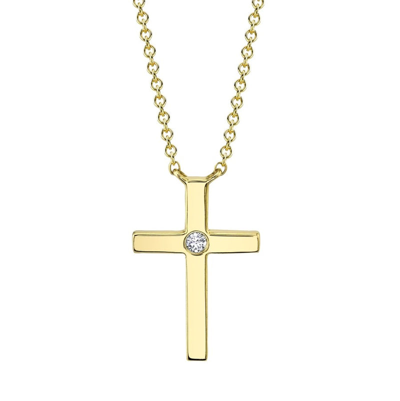 14K Gold Cross Necklace