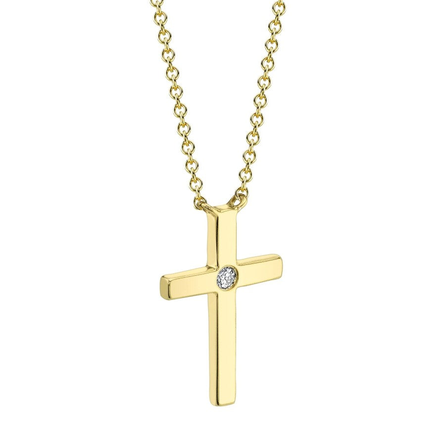 14K Gold Cross Necklace