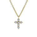 14K Gold Diamond Cross Necklace