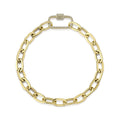 14K Yellow Gold Oval Paper Clip Link Fashion Bracelet