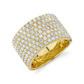 14K Yellow Gold Diamond Pave Fashion Ring