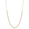14K Gold Crown Set Diamond Tennis Necklace