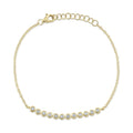 14K Yellow Gold Bezel Diamond Bracelet