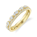 14K Yellow Gold Double Row Fashion Ring