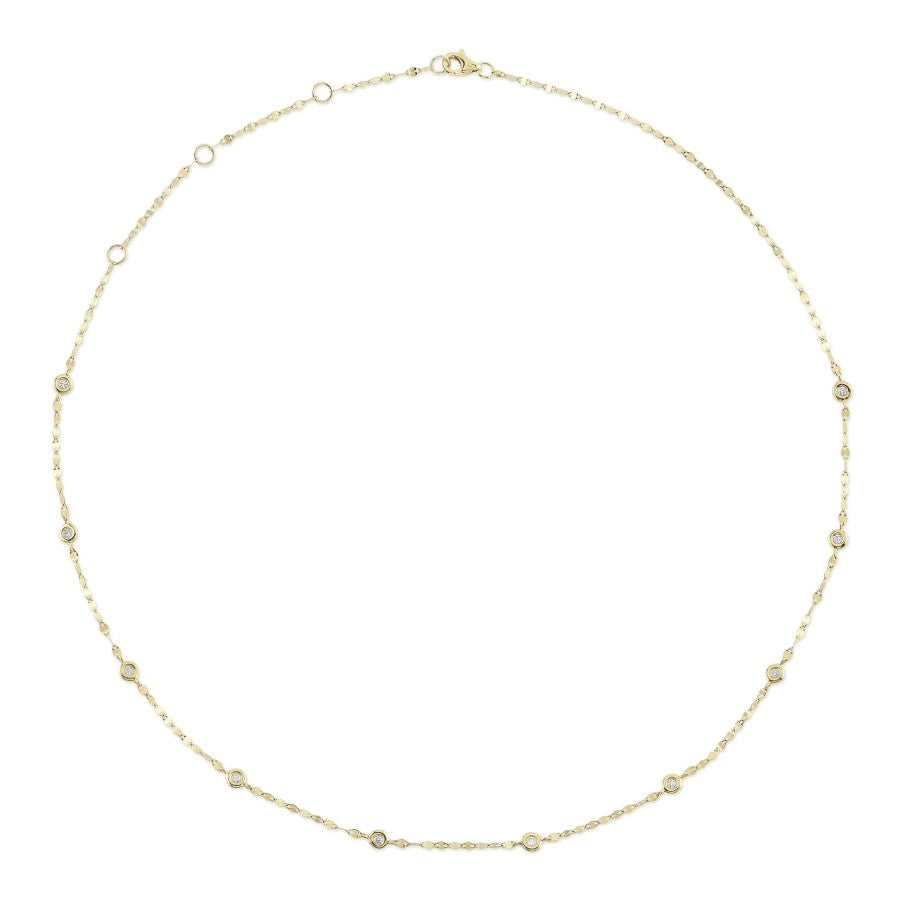 14K Yellow Gold Diamonds By The Yard Necklace