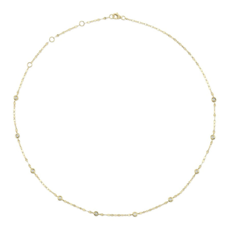 14K Yellow Gold Diamonds By The Yard Necklace