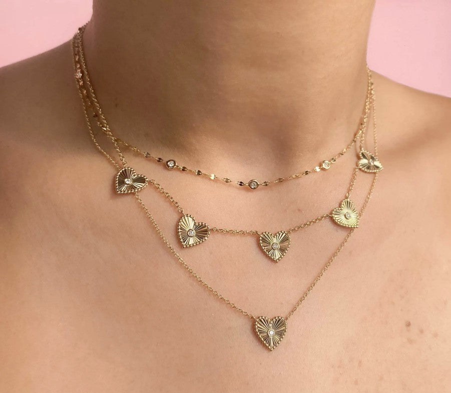 14K Yellow Gold Diamonds By The Yard Necklace