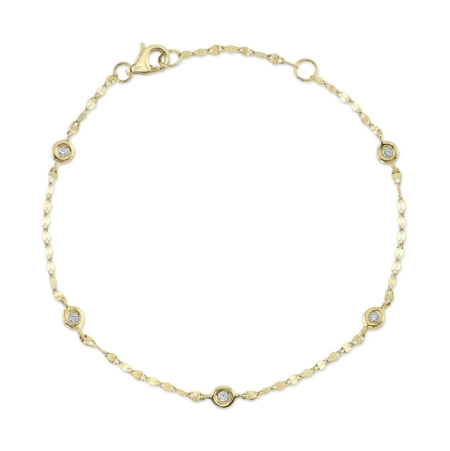 14K Yellow Gold Diamonds By The Yard Bracelet