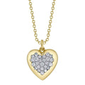 14K Gold Diamond Heart Necklace