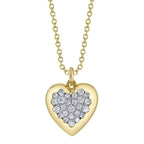 14K Gold Diamond Heart Necklace