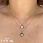 14K Gold Diamond Heart Necklace