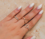 14K Yellow Gold " X " Fashion Ring