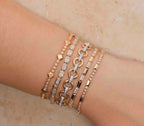 14K Yellow Gold Geo Cut Tennis Bracelet