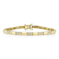 14K Yellow Gold Geo Cut Tennis Bracelet