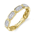 14K Gold Diamond Baguette Band