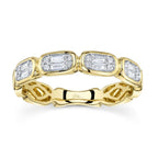 14K Gold Diamond Baguette Band