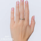 14K Gold Diamond Baguette Band