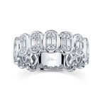 14K White Gold Diamond Baguette Fashion Ring