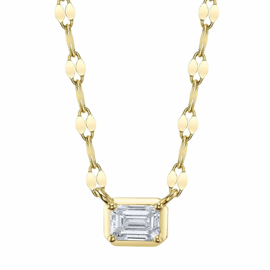 Diamond Emerald Sparkle Chain Necklace