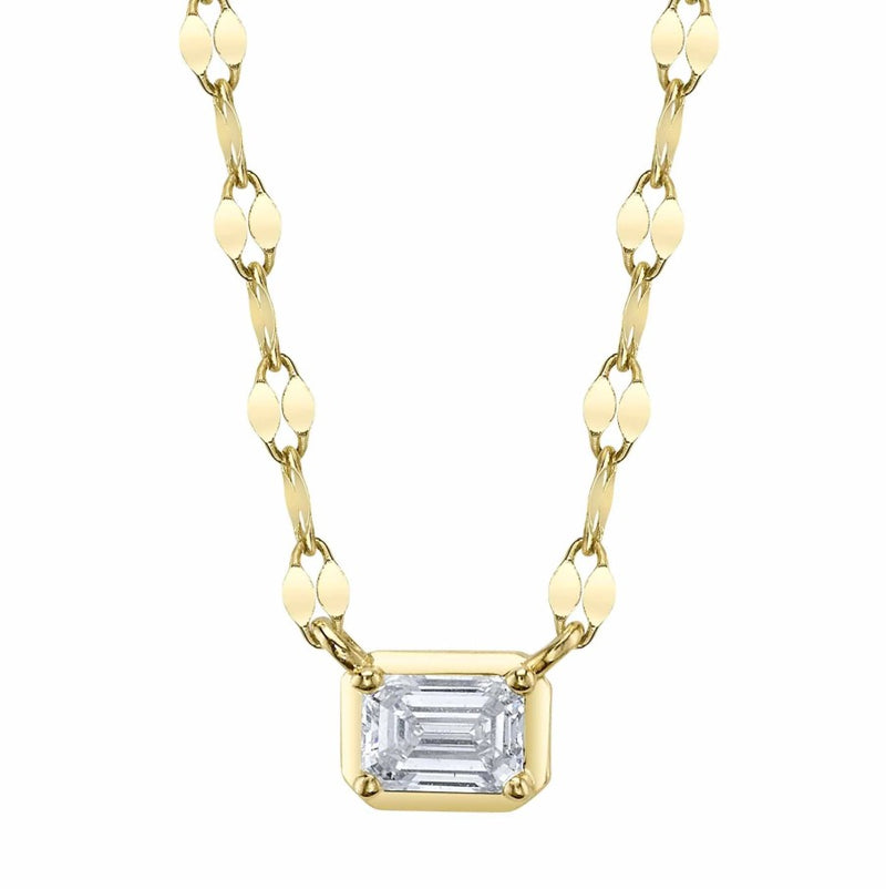 Diamond Emerald Sparkle Chain Necklace