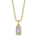 14K Gold Bezel Composite Diamond Necklace