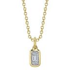 14K Gold Bezel Composite Diamond Necklace