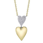 14K Gold Heart Diamond Necklace