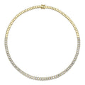 14K Yellow Gold Composite Diamond Tennis Necklace