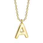 14K Yellow Gold Diamond Pave Initial Necklace