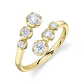 14K Yellow Gold Bypass Diamond Fashion Ring