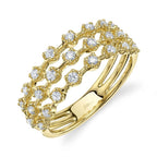 14K Gold Crown Set Diamond Ring
