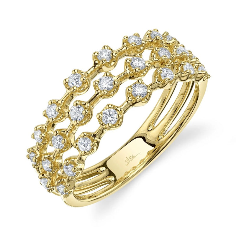 14K Gold Crown Set Diamond Ring
