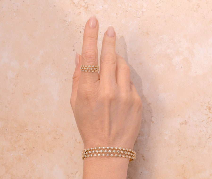 14K Gold Crown Set Diamond Ring