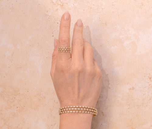 14K Gold Crown Set Diamond Ring